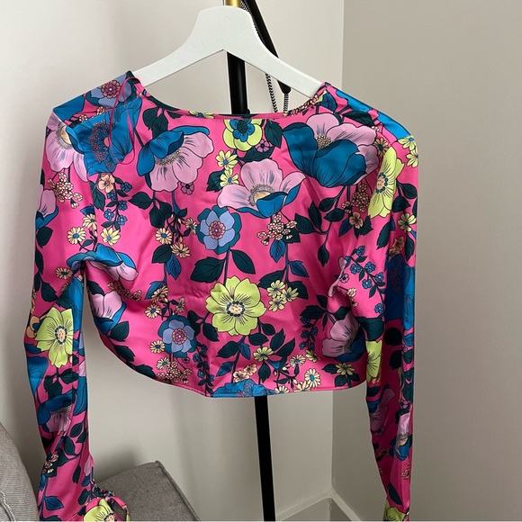 Zara satin floral top - Picture 3 of 4